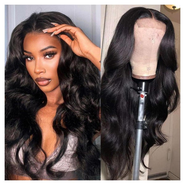Perücke Lace Front Echthaar BodyWave Vorgezupft 45 cm Natuar 1 St