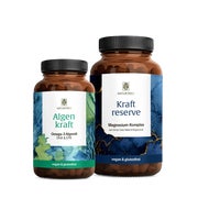Gut-Gerüstet-Paket: Omega 3 Algenöl & Magnesium in einem veganen Bundle - ALGENKRAFT & KRAFTRESERVE - NATURTREU®  g