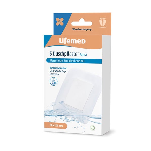 Lifemed Duschpflaster Aqua Wundschutz wasserabweisend 5 St