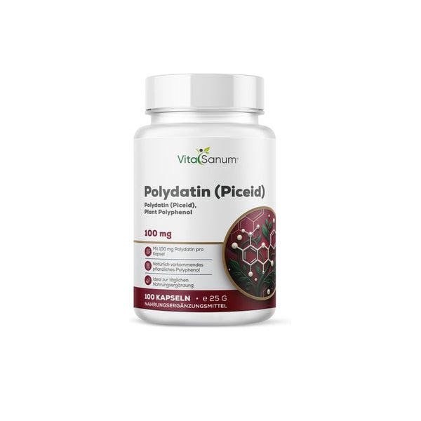VitaSanum® Polydatin (Piceid) – 1 Kapsel Tagesportion mit 100 mg 25 g