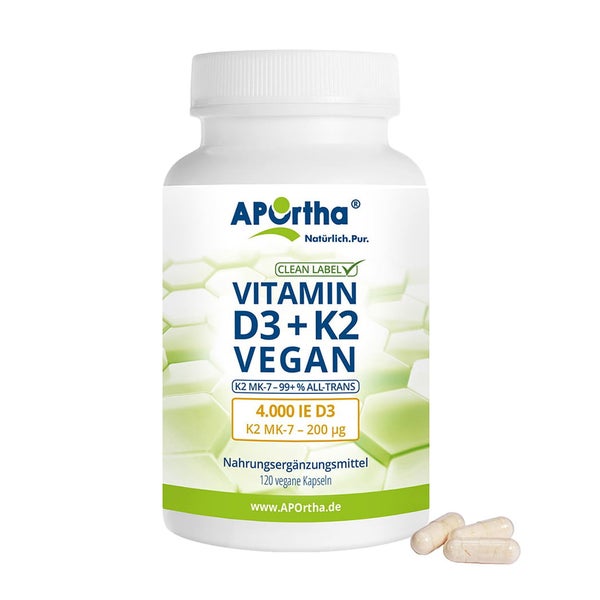 Veganes Vitamin D3 4.000 IE + K2 MK-7 Cyclo® 200 µg-Kapseln 120 St