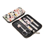 Reißverschluss-Etui aus Wildleder mit farbigem Dekor, 3-tlg. 1 St