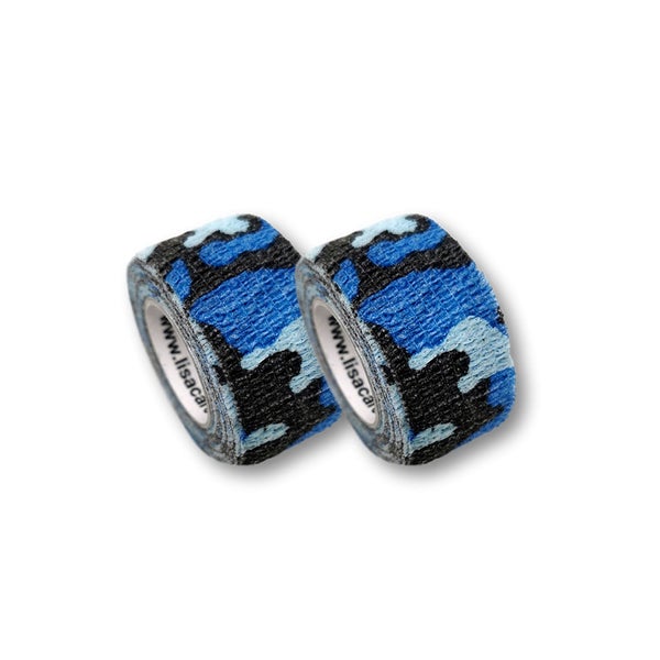 LisaCare Fingerpflaster 2,5cm x 4,5m - 2er Camouflage Blau 2 St