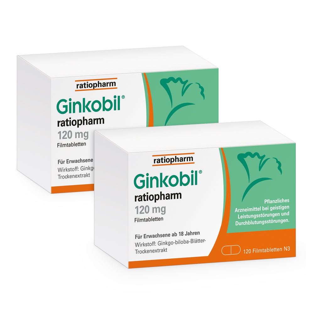 Ginkobil ratiopharm 120mg Doppelp. 2X120 St