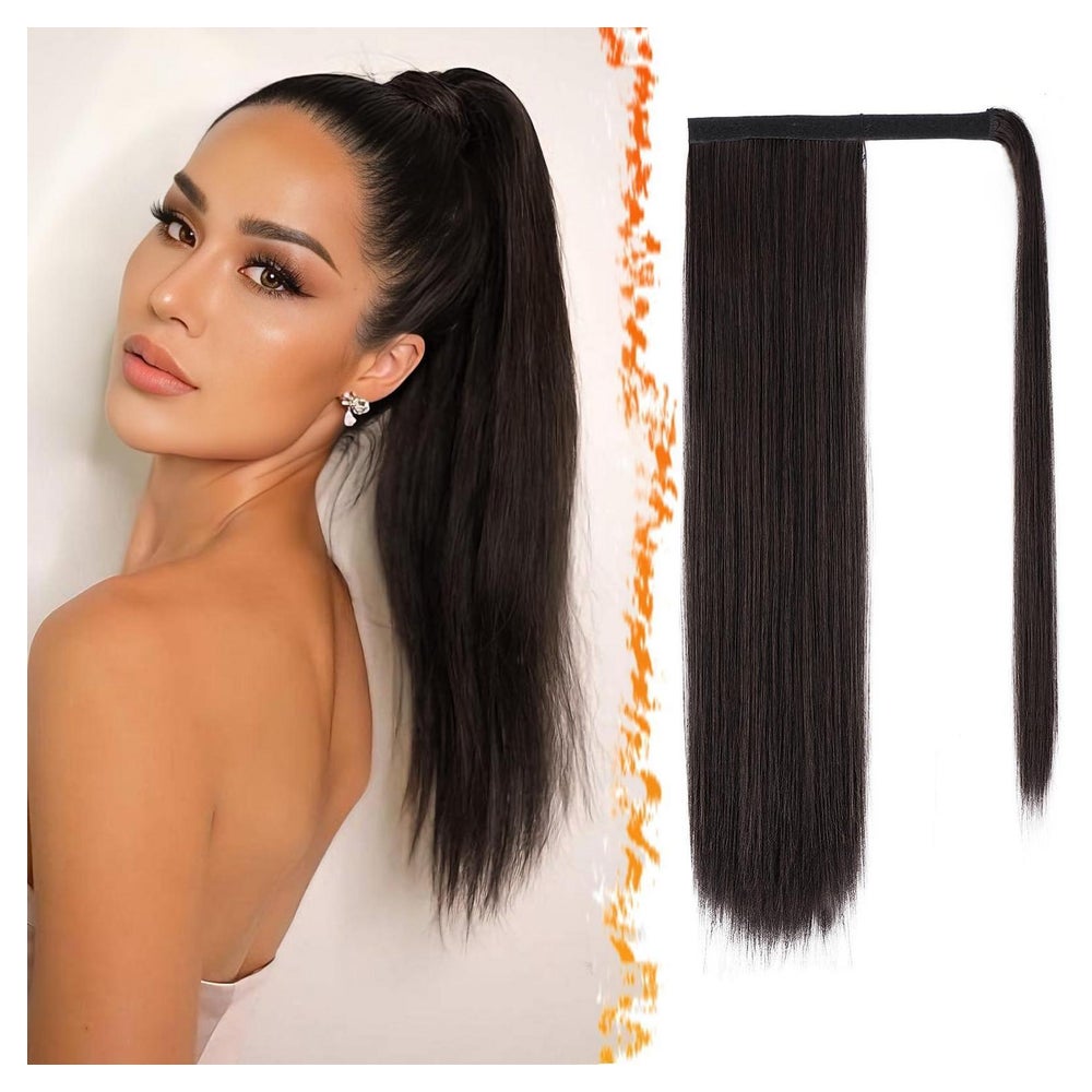 Pferdeschwanz Haarteil Clip In 46cm Dunkel Braun Gemischt 1 St