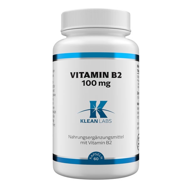 Vitamin B2 100 Mg Klean Labs Kapseln 60 St