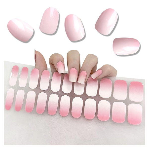 Nagelfolien rot selbstklebend UV Gel 22 Stück Pink 1 St