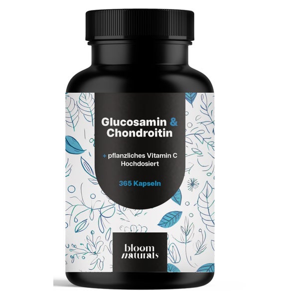 Glucosamin Chondroitin - 365 Kapseln - Bloom Naturals 365 St