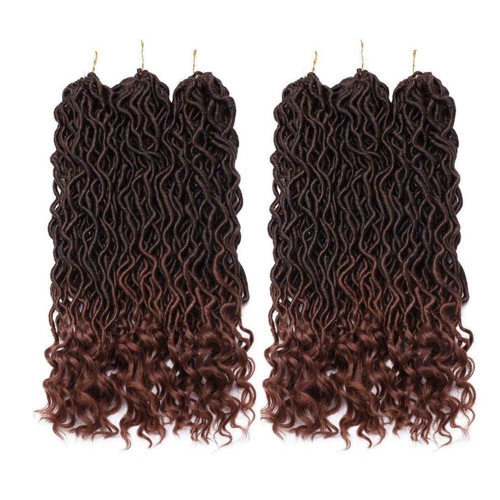 Häkelzöpfe Faux Locs Haarverlängerung 6 Bündel Schwarz bis h 1 St