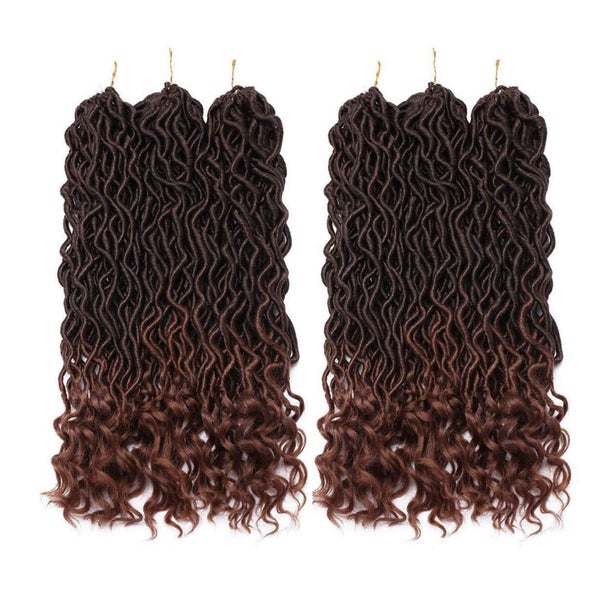 Häkelzöpfe Faux Locs Haarverlängerung 6 Bündel Schwarz bis h 1 St