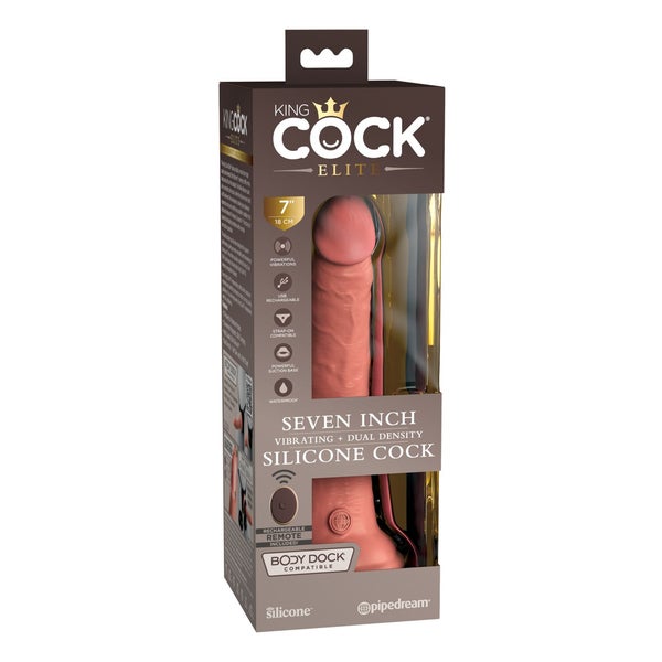 King Cock - KCE 7 DD Vibrating Cock RC Lig