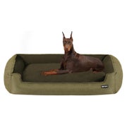 Hundebett abnehmbar waschbar olivgrün L 120 x B 90 x H 30 cm 1 St