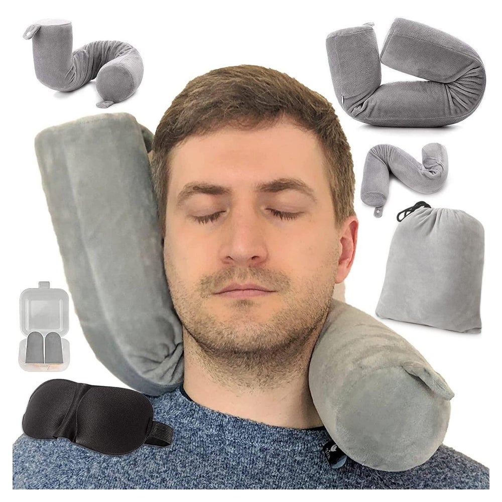 Nackenkissen Memory Foam verstellbar Reisekissen 1 St