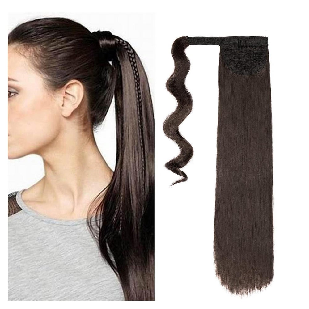 Pferdeschwanz Haarteil Clip Extensions Glatt 55 cm Mittel Br 1 St