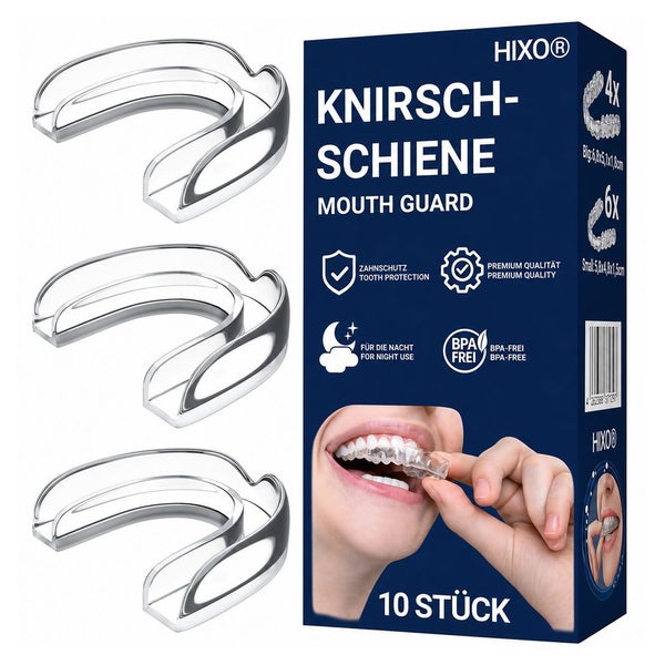 HIXO Knirscherschiene Aufbissschiene BPA-frei (Knirschschiene) 10 St