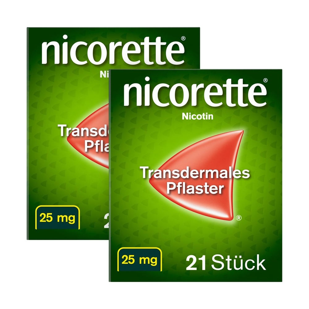 Nicorette 25 mg TX Pflaster Set groß 2X21 St