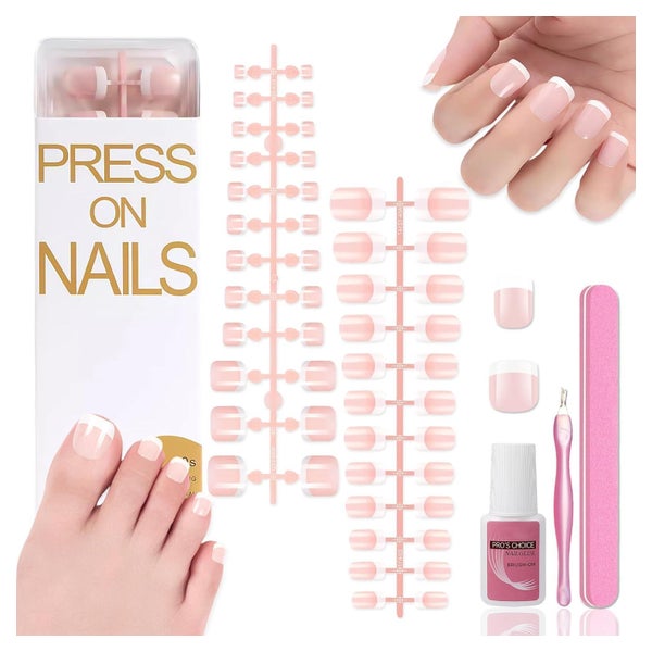 Künstliche Nägel French Full Cover quadratisch 240er Set zum 1 St