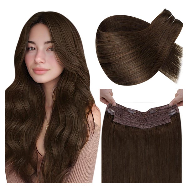 Extensions Echthaar Remy Draht Dunkelbraun 40cm 40 cm-w 1-1- 1 St