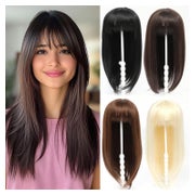 Hair Topper Toupet Wiglets Pony dünnes Haar 45 CM Schokolade 1 St