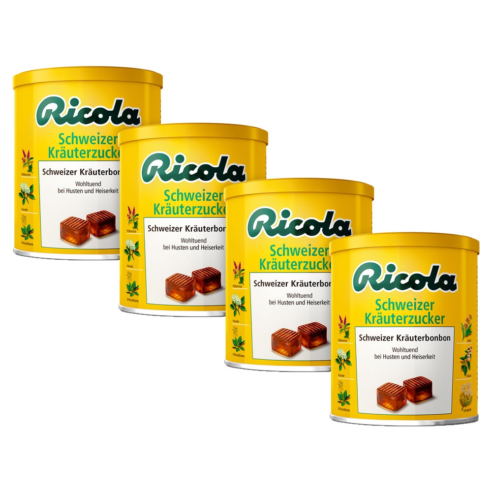 Ricola Schweizer Kräuterzucker m Zucker 4X250 g
