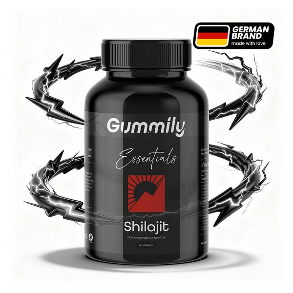 Gummily® Shilajit Resin Extrakt Kapseln mit Ashwagandha & Ginseng 60 St