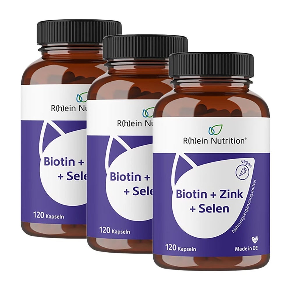 Dreierpack Biotin + Zink + Selen 3X120 St