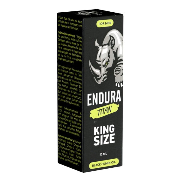 «Endura Titan King Size», 15 ml, kaltgepresst, Schwarzkümmel (0.015 l) 15 ml