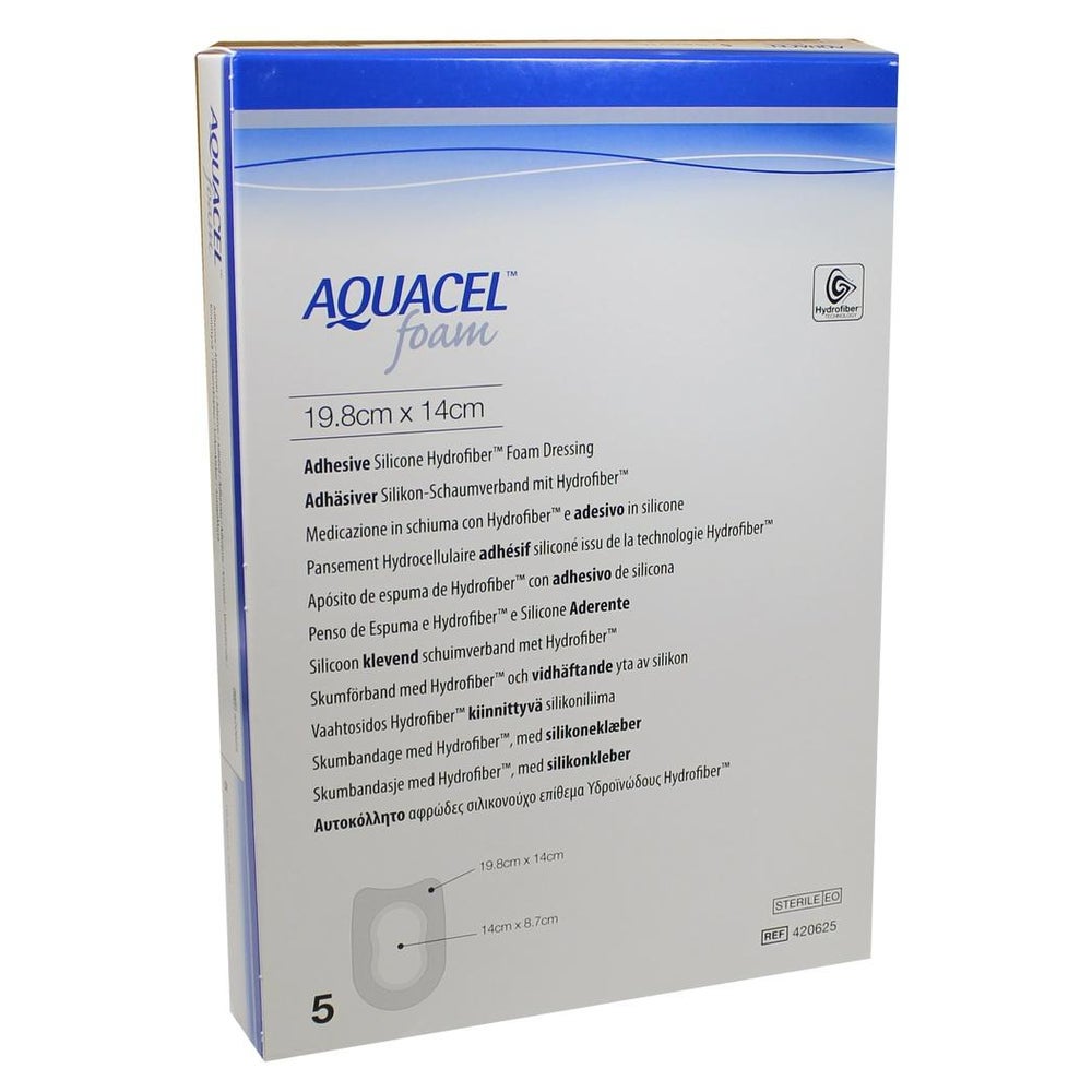 Aquacel Foam Adhäsiv Ferse 14x19,8 cm Ve 5 St