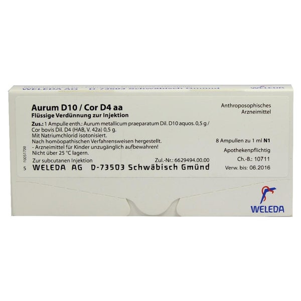 Aurum D 10/cor D 4 aa Ampullen 8X1 ml