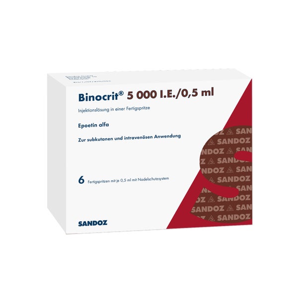 BINOCRIT 5.000 I.E./0,5 ml Inj.-Lsg.i.e.Fertigspr. 6X0,5 ml