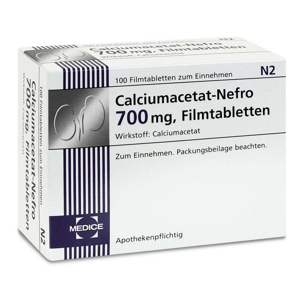 Calciumacetat Nefro 700 mg 100 St