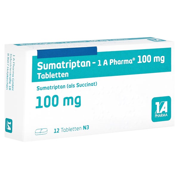 Sumatriptan-1a Pharma 100 mg Tabletten 12 St