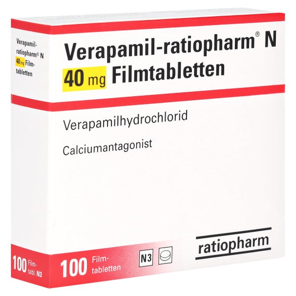 VERAPAMIL-ratiopharm N 40 mg Filmtabletten 100 St