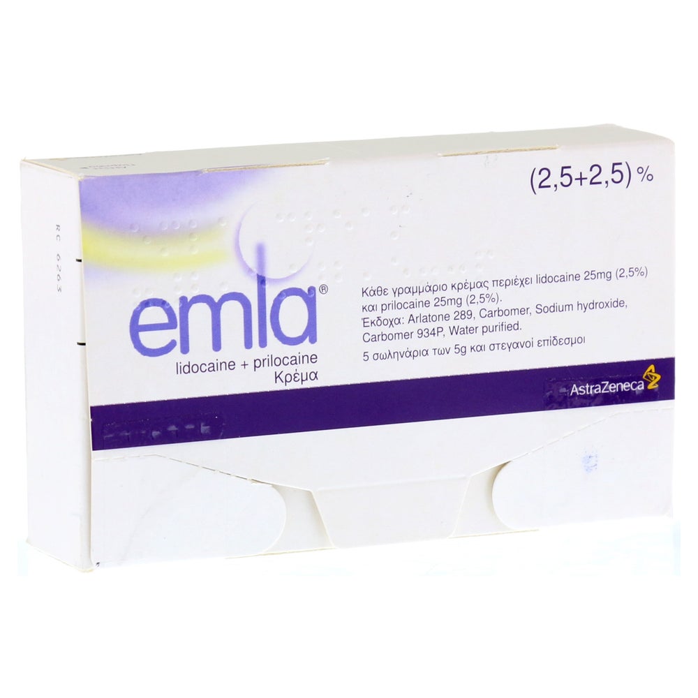 EMLA 25 mg/g + 25 mg/g Creme + 12 Tegade - Reimport 5X5 g
