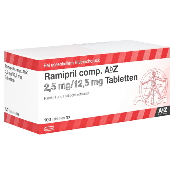 RAMIPRIL comp. AbZ 2,5 mg/12,5 mg Tabletten 100 St