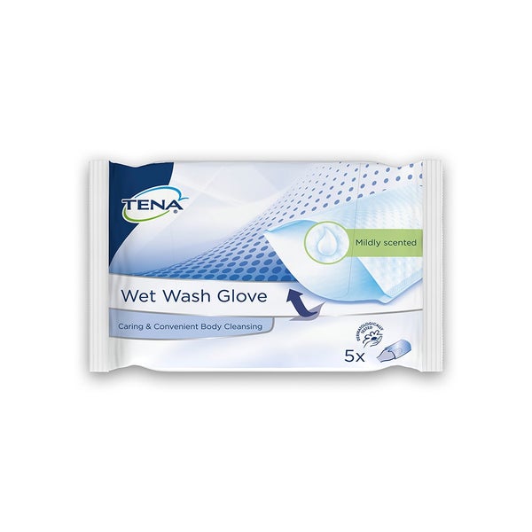 TENA Wet Wash Glove - 5 Stück milder Duft 5 St