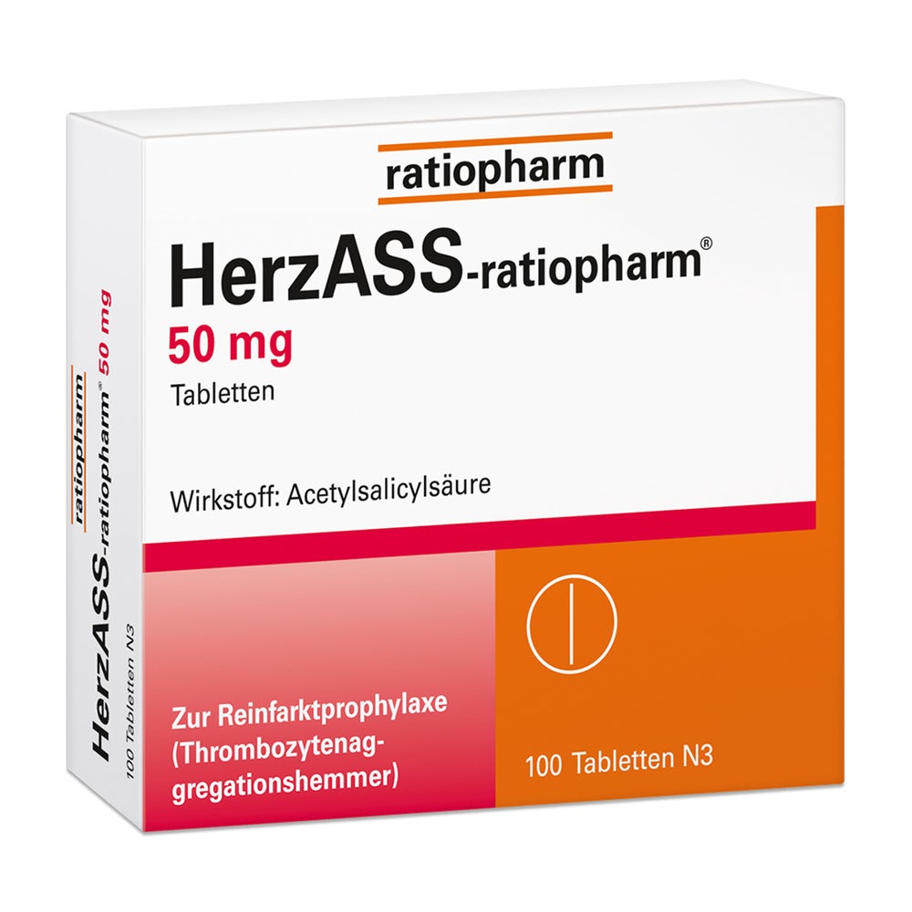 HerzASS ratiopharm 50 mg 100 St