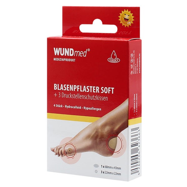 Blasenpflaster mit 3 Druckstellenschutzk 4 St