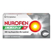 Produktabbildung: NUROFEN Immedia 400 mg Ibuprofen Filmtabletten 12 St