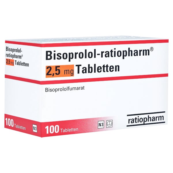 Bisoprolol-ratiopharm 2,5 mg Tabletten 100 St
