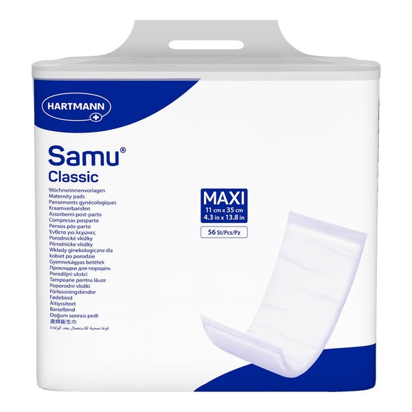 Hartmann Samu® Classic Wöchnerinnen Vorlage MAXI 11 x 35 cm - Packung = 56 Stück 56 St