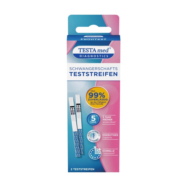 TESTAMED Schwangerschafts Frühtest Teststreifen 1 St