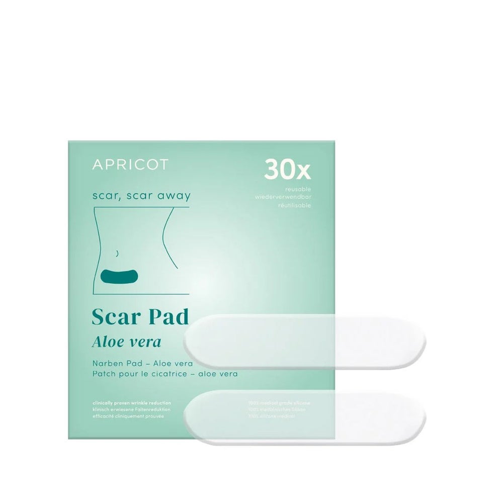 Apricot, Narben Pads Aloe Vera  "scar scar away" aus medizinischem Silikon - 30 x wiederverwendbar 2 St