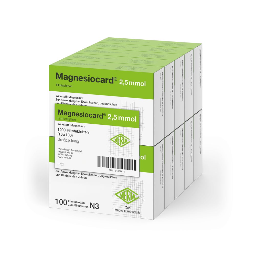 Magnesiocard 2,5 mmol Filmtabletten 10X100 St