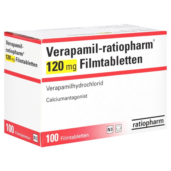 VERAPAMIL-ratiopharm 120 mg Filmtabletten 100 St