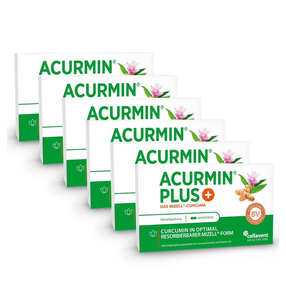 Stärkste Kurkuma Kapseln, 10.000 mg Curcuma – Acurmin PLUS® 360 St