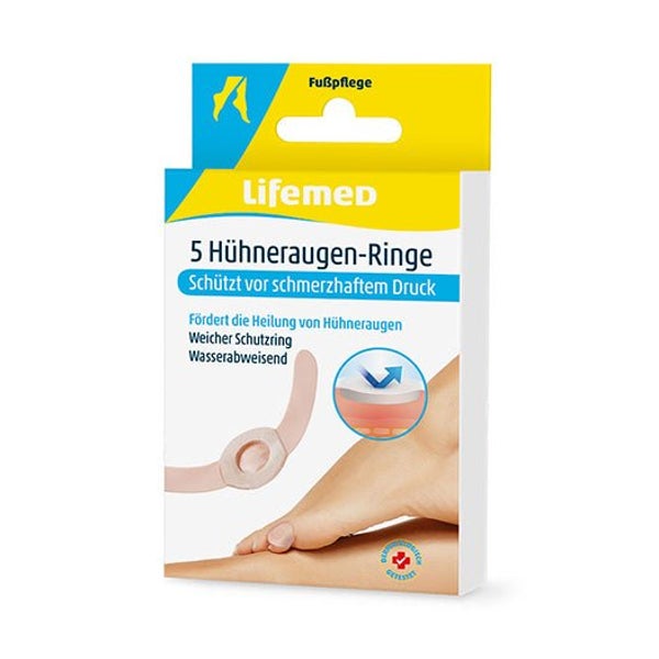 Lifemed 5 Hühneraugen-Ringe 6,5 cm x 1 cm 5 St