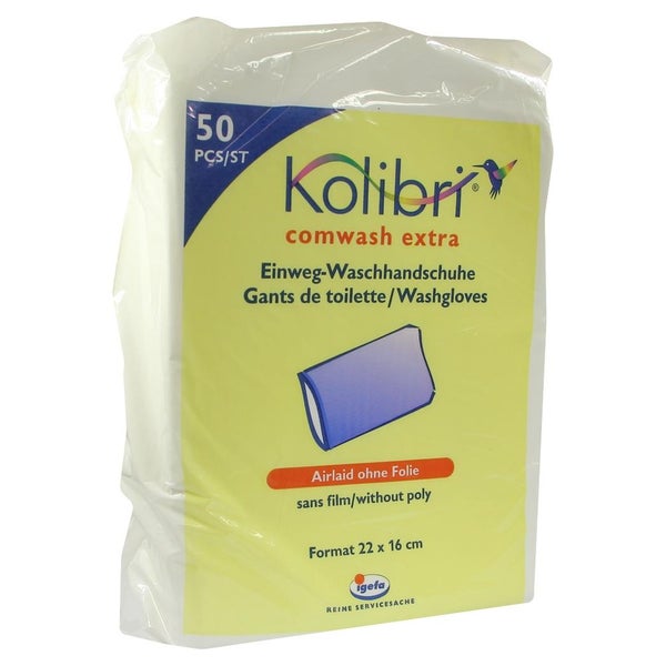 Kolibri Comwash Extra Waschhandschuh unf 50 St