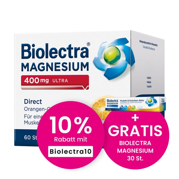 Biolectra MAGNESIUM 400 mg ultra Direct 60 St