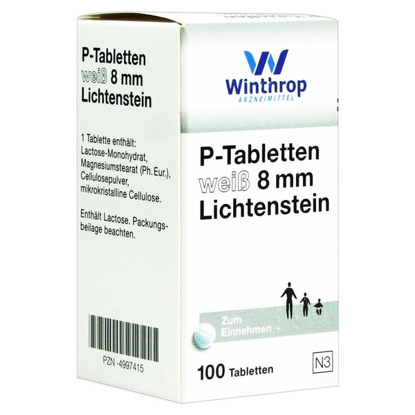 P Tabletten weiß 8 mm 100 St